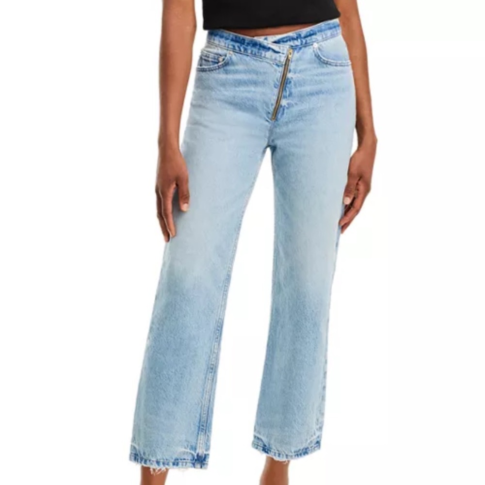 FRAME Le Jane Crop Angled Zipper Jeans in Rhode Size 29 NWT